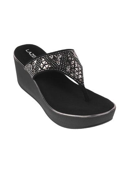 Glamour Medium Heel Platform Party Chappal (1483)