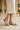 Lazera Sandals for Women Beige Synthetic Metal Buckle Slip On (1667)
